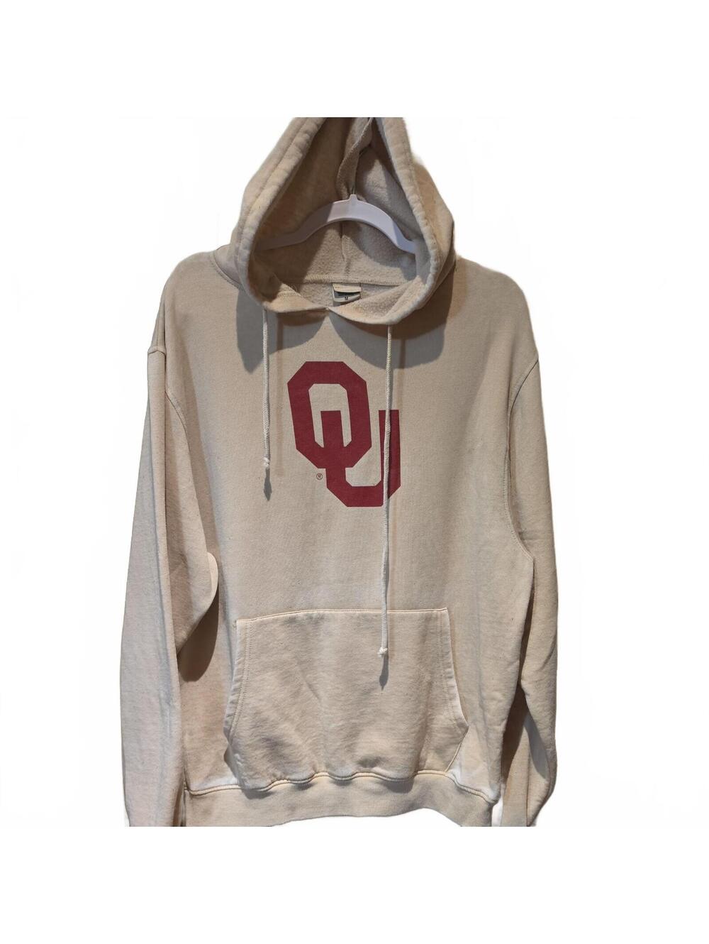 Chicka-d The Lyne OK Sooners Hoodie  Heathered Tan V-Neck Sweatshirt M